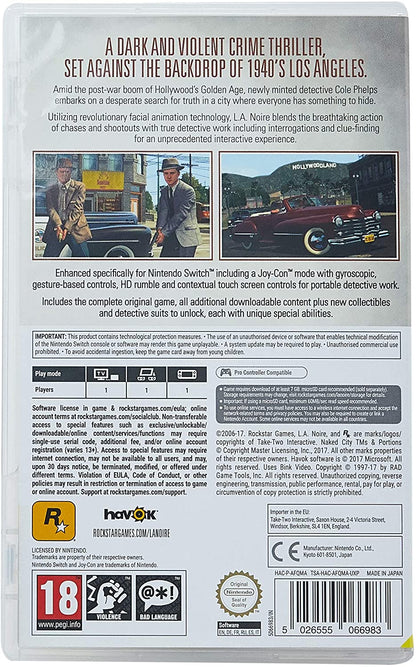 L A Noire Nintendo Switch by Rockstar