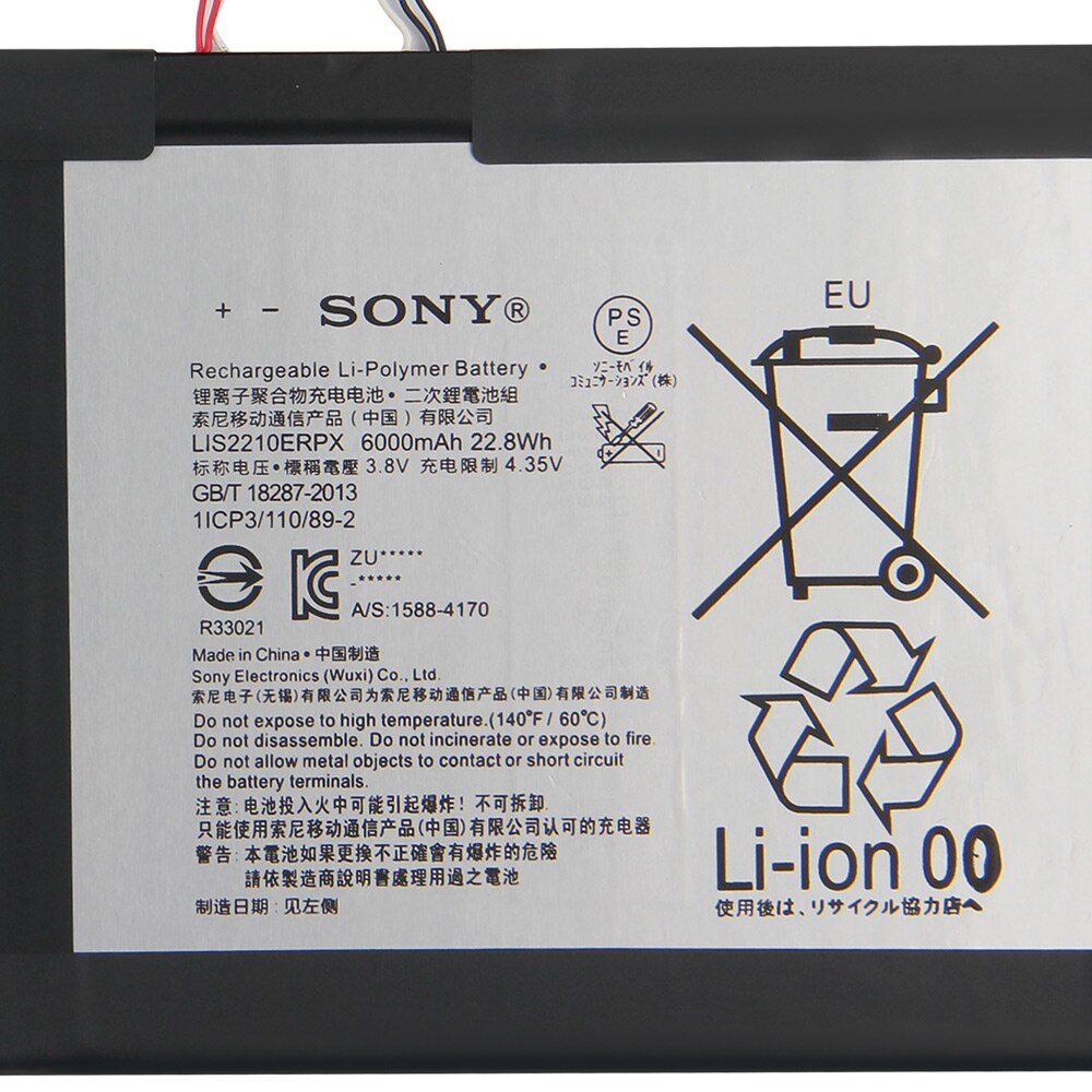 3.8V 22.8Wh Original LIS2210ERPX LIS2210ERPC Sony Xperia Z4 Tablet SGP712 SGP771 1291-0052 Laptop Battery - eBuy UAE