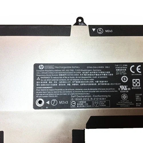 7.4V 21wh Original HP Elite x2 1011 G1 Tablet L8E11UA, OY06021XL, OY06XL Series Laptop Battery - eBuy UAE