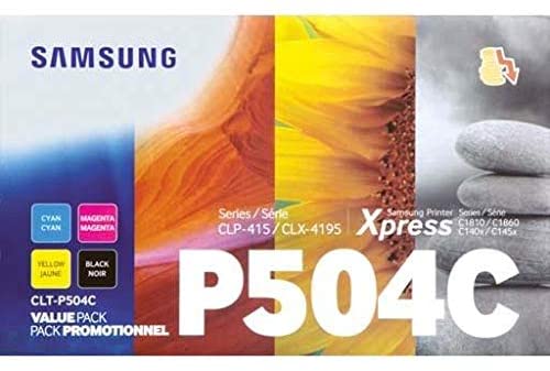 Samsung Laser Toner Cartridge for 504 (Value Pack),Use For CLP-415N /CLP-415NW CLX-4195FN / CLX-4195FW Xpress SL-C1810W /s SL-C1860FW