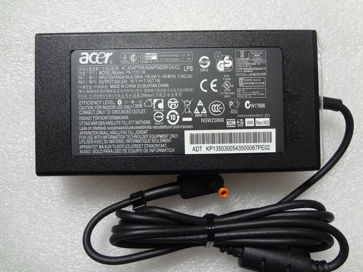 Genuine 135W 19V 7.1A 5.5 * 2.5mm AC Adapter for Acer Aspire V17 Nitro VN7-792G-59CL PA-1131-16 - eBuy UAE