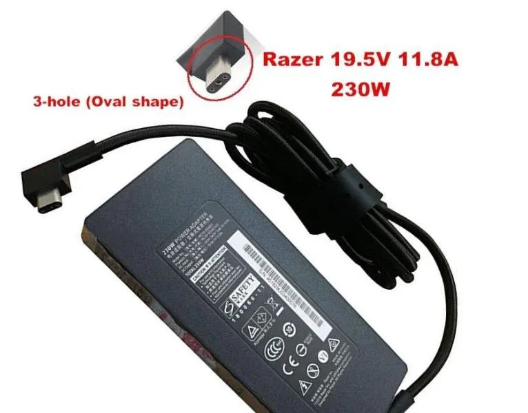 Razer Blade Charger, 230W 19.5V 11.8A RC30-0248 Laptop AC Adapter Power Supply for Razer Blade Pro 17/4K Razer Blade 15 Model GTX1060/GTX1070/RTX2070/RTX2080 - eBuy UAE