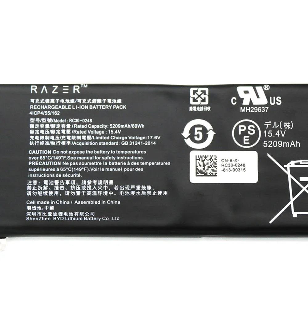 Genuine RC30-0248 Razer Blade 15 2018 Advanced RZ09-02385 RZ09-02386 RZ09-02886 Series 4ICP4/55/162 Laptop Battery - eBuy UAE