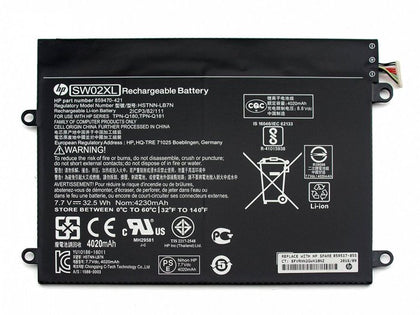 Original SW02XL HP NoteBook X2 10-P000NA, HSTNN-IB7N TPN-Q180 859470-1B1 859470-121 Fit X2 210 G2 Laptop Battery - eBuy UAE