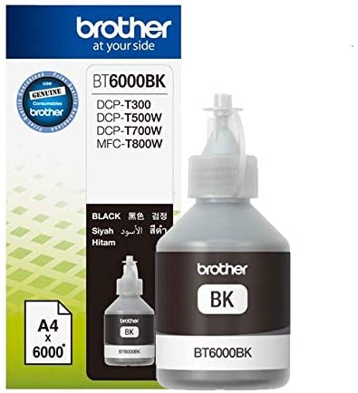 Brother Black Ink Bottle For Brother BT6000 T300 T500w T700w T800w Printers