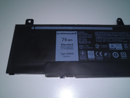 TDW5P Genuine Dell Alienware 13 R3, Alienware 13(ALW13C-D1738), ALW13C-D2718 Laptop Battery - eBuy UAE