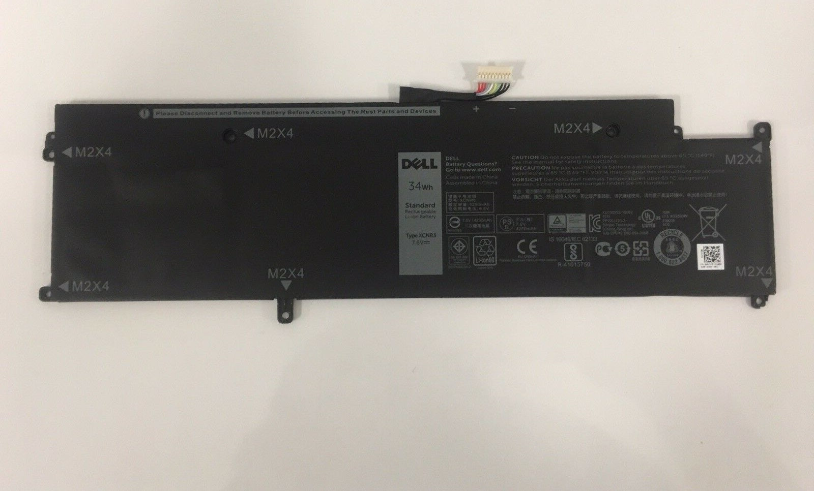 7.6V 34wh Original XCNR3 Dell Latitude 13 7370 Ultrabook WV7CG 0WV7CG Laptop Battery - eBuy UAE