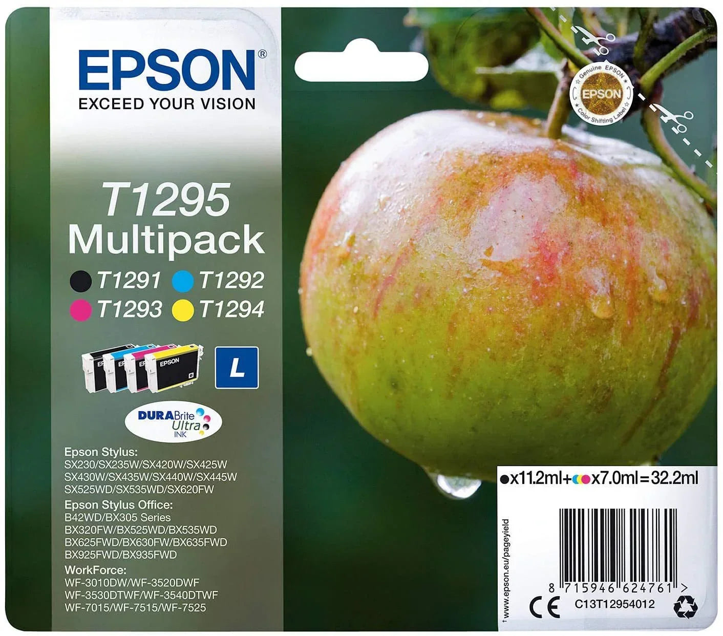 T1295 Epson DURABrite Ultra Ink Large Cartridge, Multi Pack [T1295] - eBuy UAE
